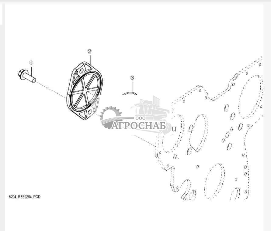5204 Крышка вспомогательного привода 